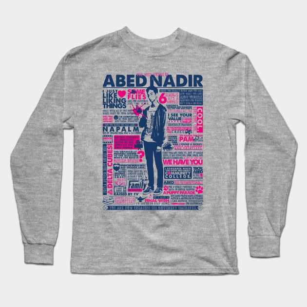 The Wise Words of Abed Nadir Long Sleeve T-Shirt by huckblade